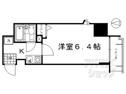 JR東海道・山陽本線 京都駅 徒歩3分 11階建 築28年(1K/2階)の間取り写真