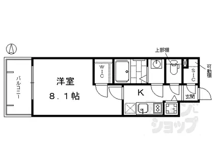 エスリード京都梅小路(1K/6階)の間取り写真