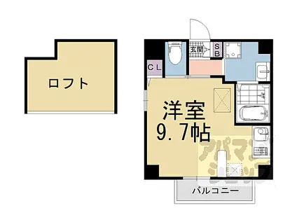 セント相合町(ワンルーム/3階)の間取り写真