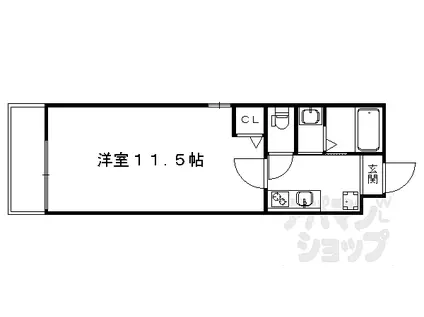 JR東海道・山陽本線 京都駅 徒歩10分 3階建 築10年(1K/1階)の間取り写真