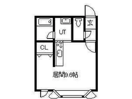 JR富良野線 緑が丘駅(北海道) 徒歩25分 2階建 築21年(ワンルーム/1階)の間取り写真