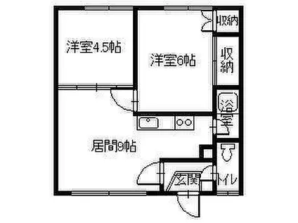 正和マンション(2DK/2階)の間取り写真