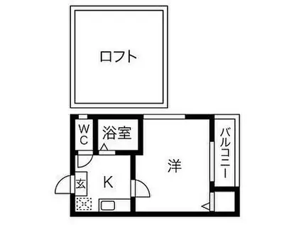 名古屋市営桜通線 太閤通駅 徒歩7分 2階建 築20年(1SK/1階)の間取り写真