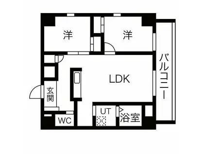 名鉄名古屋本線 栄生駅 徒歩3分 10階建 築1年(2LDK/9階)の間取り写真