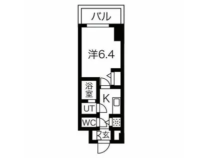 プレミアム大須(1K/12階)の間取り写真