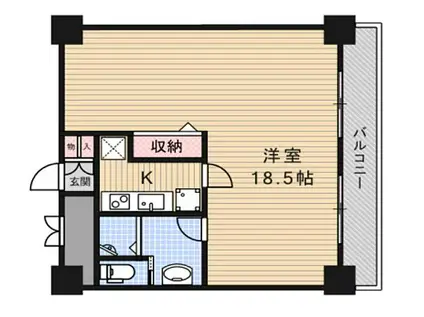 梅田レジデンスTOWER(1K/9階)の間取り写真