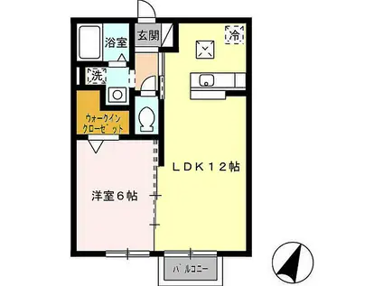 サンオータKIII(1LDK/1階)の間取り写真