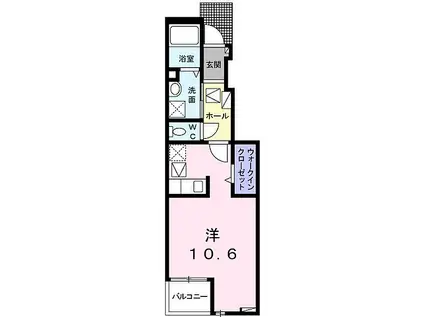 ファミールタウンII(ワンルーム/1階)の間取り写真