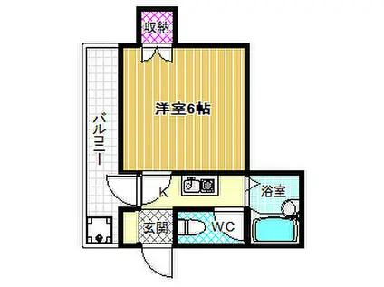 ベルメゾン一須賀 3号館(1K/2階)の間取り写真