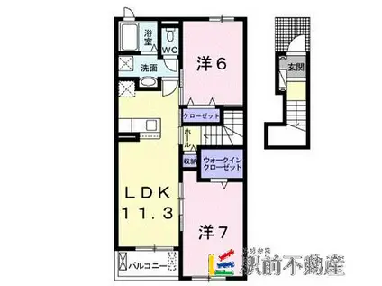 エトワール・N(2LDK/2階)の間取り写真