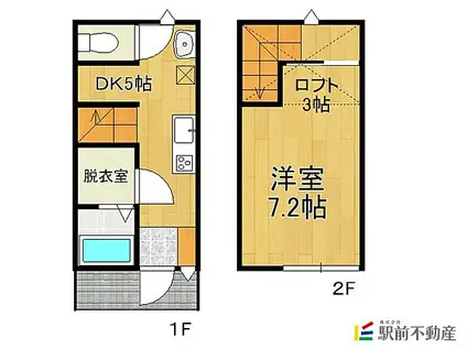 ジラソーレK A棟(1SDK/2階)の間取り写真