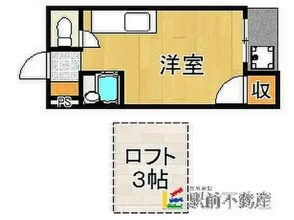 メゾン上津(ワンルーム/1階)の間取り写真