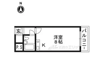 マンションひふみ(ワンルーム/3階)の間取り写真