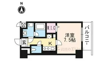 AZURE京口(1K/2階)の間取り写真