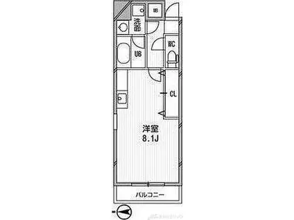 アーデン江坂II(ワンルーム/3階)の間取り写真