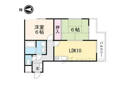 レスカルヨシダ(2LDK/3階)の間取り写真