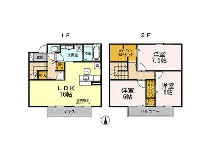 ブリオーソ東高松(3LDK)の間取り写真