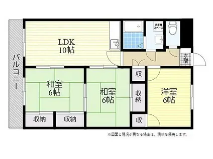 メゾンナカニシ(3LDK/1階)の間取り写真