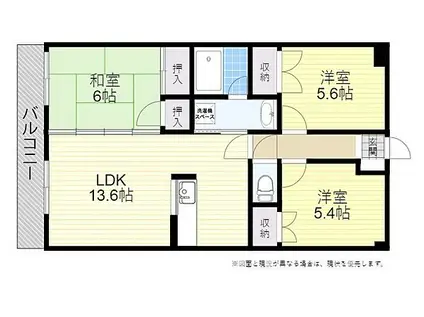 鶴羽ビル(3LDK/8階)の間取り写真