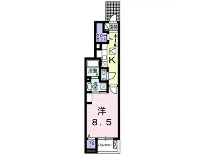 マイ キャッスル 新栄(1K/1階)の間取り写真
