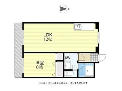 日生第3マンション(1LDK/5階)の間取り写真