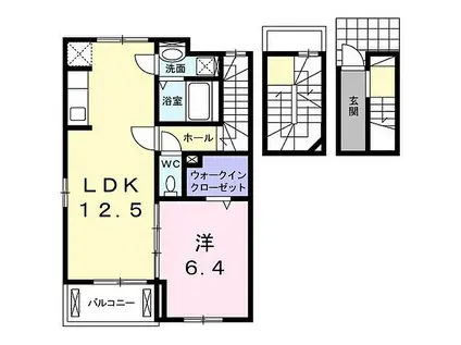 フェリーチェ桜ヶ丘(1LDK/3階)の間取り写真