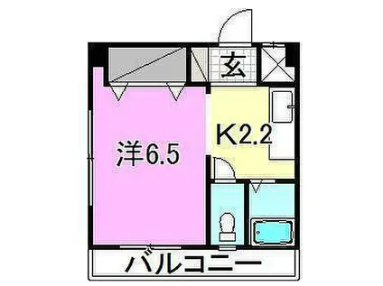 プランドール木屋町(1K/4階)の間取り写真