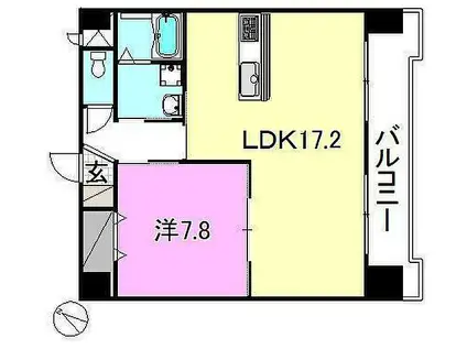 メゾンドール錦町2(1LDK/5階)の間取り写真