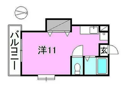 GEN持田館(ワンルーム/2階)の間取り写真