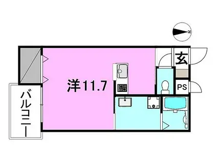 THE MARC TAKASAGO(ワンルーム/2階)の間取り写真