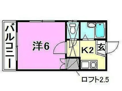 アロッジオ桜ヶ丘(1K/1階)の間取り写真