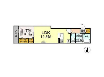 D-ROOMTSUCHIYA(1LDK/1階)の間取り写真