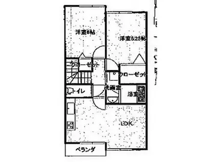 JR福塩線 横尾駅 徒歩29分 2階建 築9年(2LDK/2階)の間取り写真