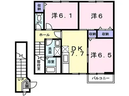 サンシャルマン細江(3DK/2階)の間取り写真