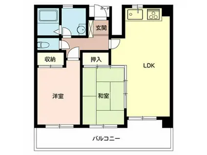 フレンドM東山(2LDK/3階)の間取り写真