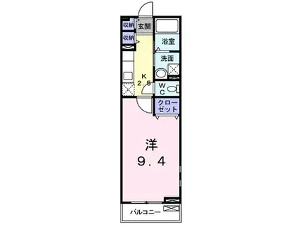 山陽電鉄網干線 広畑駅 徒歩10分 2階建 築10年(1K/1階)の間取り写真