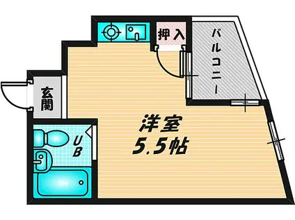 シティハイツ布施(ワンルーム/3階)の間取り写真