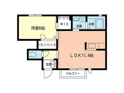 TAMURA弐番館(1LDK/1階)の間取り写真