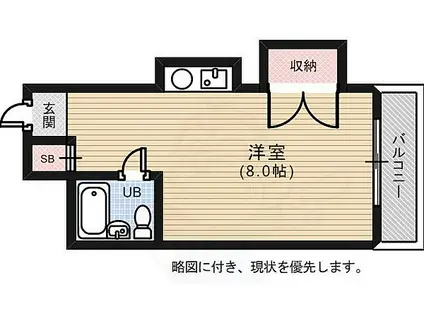 GRADO横川(ワンルーム/2階)の間取り写真