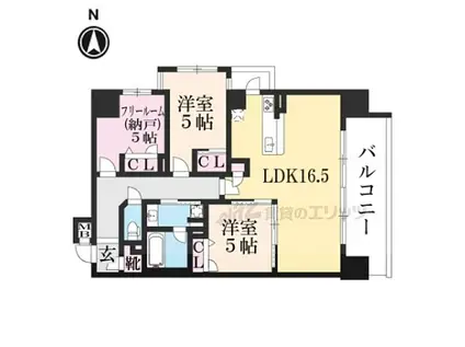 JR東海道・山陽本線 膳所駅 徒歩8分 15階建 築3年(3LDK/4階)の間取り写真