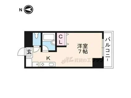 JR東海道・山陽本線 瀬田駅(滋賀) 徒歩4分 9階建 築25年(ワンルーム/2階)の間取り写真