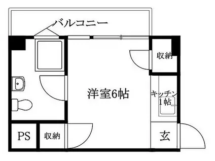 メゾンKIYAMACHI(1K/2階)の間取り写真