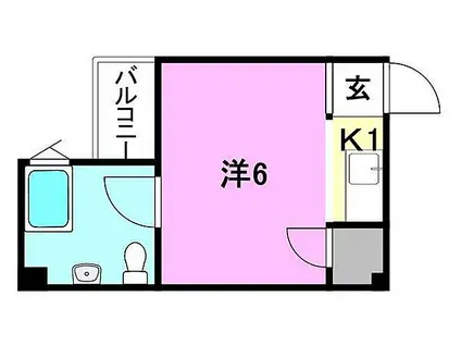 メゾンKIYAMACHI(1K/4階)の間取り写真