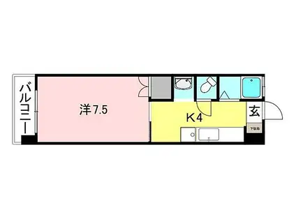 吉野マンション(1K/2階)の間取り写真