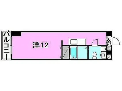 カローラ東雲(ワンルーム/7階)の間取り写真