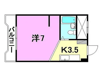 キジヤ千舟ビル(1K/5階)の間取り写真