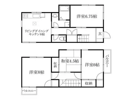 アスプラス清水町(4LDK/2階)の間取り写真