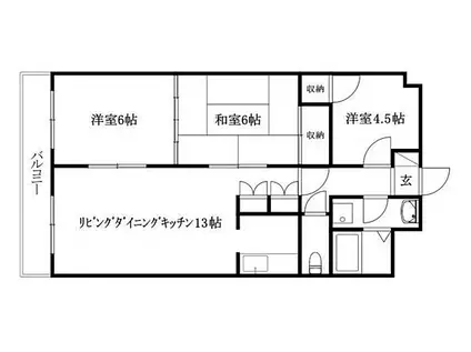 サンアイハイツ(3LDK/3階)の間取り写真