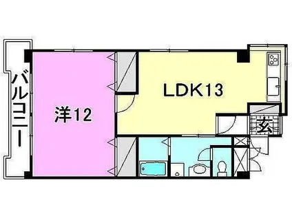 セントラルハイム弐番館(1LDK/2階)の間取り写真
