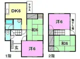 伊予鉄道横河原線 見奈良駅 徒歩10分 2階建 築36年